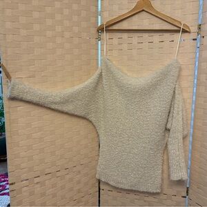 White off the shoulder sweater